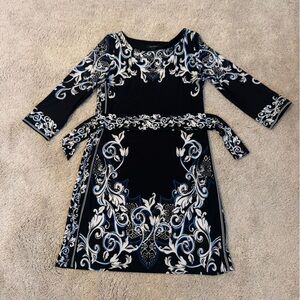 White House Black Market Black and White Floral Dress